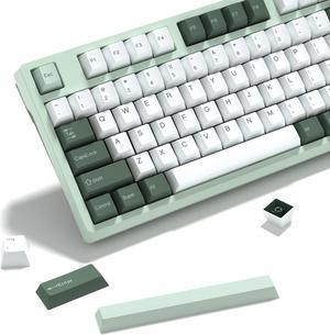 KBDiy Botanical PBT Double Shot Keycap Set,176 Keys Dark green Custom Key Cap Keycaps 60 Percent Cherry Profile Keycaps for 61/64/68/84/87/100/104/108 Mechanical Keyboard