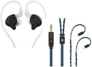 Kinboofi KZ ZS10 PRO X HIFI in Ear Monitor Headphone(Black, No Mic)+KBEAR ST16 PLUS 2M 2PIN IEM Cable