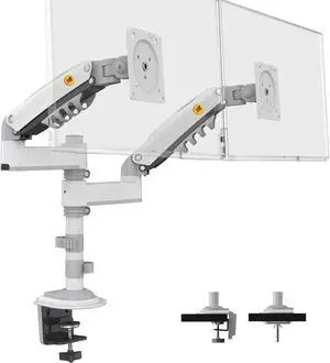NB North Bayou Dual Monitor Desk Mount Stand Full Motion Swivel Computer Monitor Arm Fits 2 Screens up to 27'' with Load Capacity 4.4~19.8lbs for Each Monitor H180-W