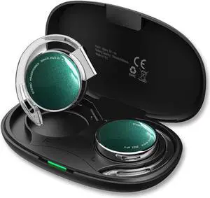On Ear Headphones Bluetooth V5.3, Ear Clip on Headphones Wireless, Open Ear Headphones with Earhooks, Sports Headset Bluetooth with 4 Microphones, Long Battery Life/with Charging Case