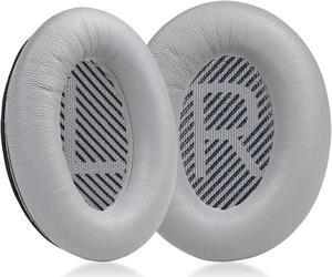 MOLGRIA Lambskin Ear Pads Cushion, Replacement Sheepskin Earpads for Bose Quiet Comfort QC 35 II QC35 QC35ii QC15 QC25 QC2 AE2 SoundLink SoundTrue Headphones(Silver)