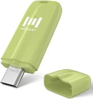 MOSDART 256GB Fast USB C Flash Drive - OTG USB 3.1 Type-C Thumb Drive Memory Stick for USB-C Android Phones, iPhone 15, MacBook, iPad, Windows Laptop with USB C port, Green