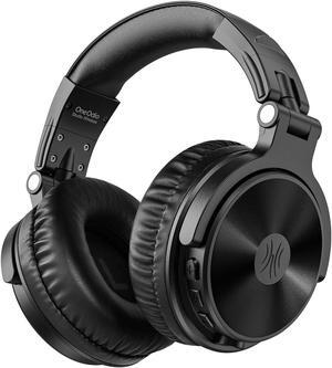 OneOdio Bluetooth Over Ear Headphones, 110 Hrs Wireless/Wired Stereo Sound Foldable Headsets with Deep Bass 50mm Neodymium Drivers for PC/Phone/Tablet - Studio Wireless Pro C, Black