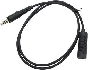 Pdflie 7.1 7.0 U-174/U U-92A/U Headset Extended Extension Cable Helicopter Headphone Extender Connector Straight Corder for Standard Civilian Radio Mono U-174/U Plug(Civilian Wiring,Black,Wired)