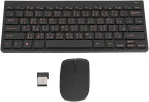 2.4G Chinese English Keyboard Mouse Combo, 78 Keys Traditional Mute Keyboard Engraving, Keyboard Mouse Set for Home, Office