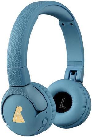 POGS Kids Bluetooth Wireless Headphones | The Gecko 2 | Foldable, Durable Headphones for Kids 3+ | Volume Limited 85 dB, Microphone | On-Ear | Wireless Music-Sharing Function (rBlue)