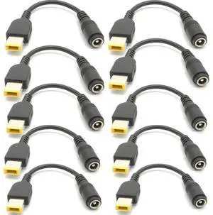 Tip Adapter Connector Converter for Lenovo, Compatible for Lenovo Tip Adapter Connector Converter, Round Female Tip to Slim Square for Lenovo Yoga Ideapad 0b47046 0b47048 ADLX45NCC2A (10 Pack)