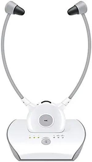 Wireless Headphones for TV, 2.4GHz Wireless TV Voice Highlighting Headphones for Seniors, Easy Pair 100ft Transmit Range with 2 Batteries