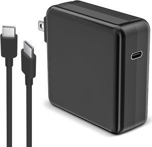 Mac Book Pro Charger, 61W/67W USB C Charger Power Adapter for MacBook Pro/Air 13/14 Inch, for MacBook 12 Inch,Included USB-C to USB-C Charge Cable (6.6ft/2m) Black