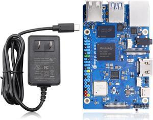 Orange Pi 3B 4GB LPDDR4/4X Rockchip RK3566 Quad-Core 64-Bit Single Board Computer with eMMC Socket, WiFi 5 and Bluetooth Support, Development Board Run Android/Ubuntu/Debian(Pi 3B 4GB+Power Supply)