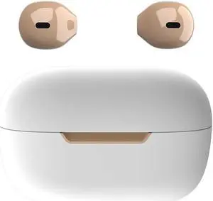eleror Invisible Earbuds Bluetooth Mini Size, Wireless Earpiece, Blue Semi-in-Ear Ear Buds for Small Ear Canals with Clear Sound, Comfortable Fit for Work, Home, Outworks
