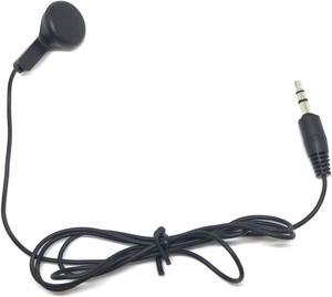 TFD Supplies Wholesale Bulk Single Ear Earbuds Headphones 100 Pack for Phone, Tablet, Laptop, and Computer - Black