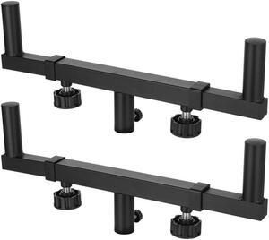 varku 2PCS Dual Speaker Mounts, Speaker Pole Mount Bars, Speaker Mounting Fork Stands, Speaker Mounting Brackets with 15.7-22.8 Adjustable Width 1 3/8 Poles