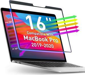 VINTEZ Removable Blue Light Screen Protector Compatible With MacBook Pro 16" 2019, 2020 | Easy On/Off Laptop Screen Protector Filter Blue Light Blocking Filter