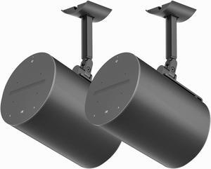 Yibracki Heavy-duty Speaker Wall Mount and Ceiling Speaker Mount for Sonos Era 100 Wireless Speaker Mount,Tilt & Swivel Adjustable Mount or Sonos Era 100 Speaker with Hardware Kit - 2 Pack, Black
