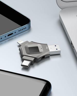 128GB, Fingerprint Unlocked Flash Drive, Secure Password Protected USB Flash Drive