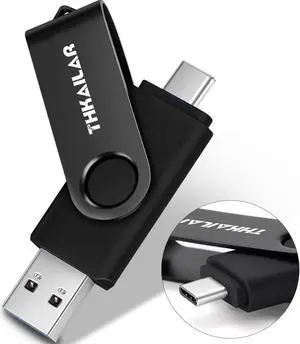 Thkailar 512GB Flash Drive 2 in 1 USB Flash Drive with Type C & Type A Ports,Thumb Drive,USB Stick for Android Phone/Tablet/PC/MacBook Pro/Air