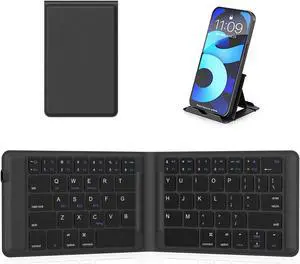 OMOTON Foldable Bluetooth Keyboard, Wireless Folding Keyboard, Multi-Device and Rechargeable, Portable Keyboard for iPhone, iPad, Android, Windows Laptop, Desktop, Tablet and PC,Black OMOTON Foldable Bluetooth Keyboard, Wireless Folding Keyboard, Multi-Device and Rechargeable, Portable Keyboard for iPhone, iPad, Android, Windows Laptop, Desktop, Tablet and PC,Black
