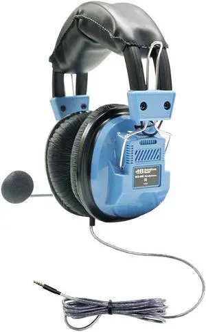 HamiltonBuhl - Deluxe Headset with Gooseneck Microphone and TRRS Plug (SCG-AMV), Blue 3x8x6.5