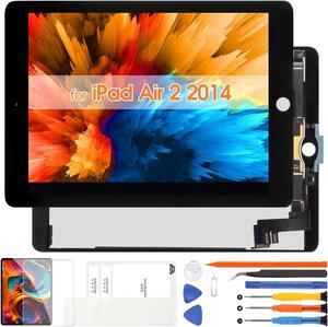 for iPad Air 2 Screen Replacement, LCD Display Kits for iPad Air 2 2014 9.7" 2nd Gen A1566 A1567 Touch Screen Digitizer Assembly with Repair Tools & Screen Protector (No Home Button)