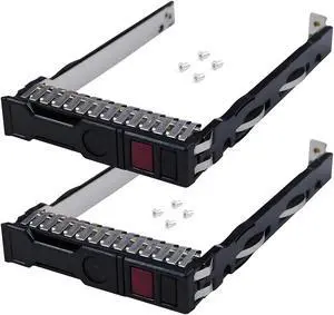 Hard Drive Bracket 2.5" NVMe SSD Caddy 727695-001 Hard Drive Caddy Compatible with HP Proliant DL325 DL360 DL380 DL385 DL560 DL580 ML350 Gen10 G10 Servers, 2 Pack