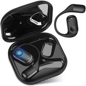 XNMOA Wireless Earbuds Open Ear Bluetooth Headphones with Ear Hooks Running Headphones Wireless with Microphone Power Display 40 Hours Playtime Call Noise Reduction Bone Conduction Sports Earbuds