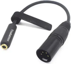 Youkamoo 4-Pin XLR to 4.4mm Balanced 4 Pole Female Headphone Audio Adapter Cable 15CM, 8 Core Silver Plated Adapter Cable