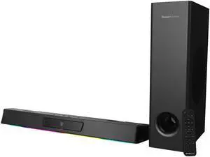 Creative Sound Blaster Katana V2X 5.1 Multi-Channel Gaming Soundbar with Compact Subwoofer, 180W Peak Power, ft Tri-Amplified 5-Driver Design, Super X-Fi Technology, and RGB Lighting