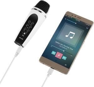 PUSOKEI Voice Changer Microphone, 3.5mm Jack Mini Portable Voice Changer Device with 4 Voice Conversion Modes for /Android/Smartphone/PC