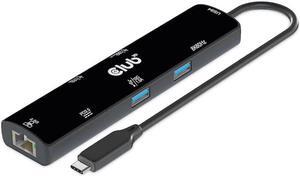 Club 3D CSV-1599 USB4 Gen3x2 Type-C, 6-in-1 Hub with HDMI 8K60Hz or 4K120Hz, 2xUSB Type-A(10G), Ethernet RJ45(2.5G) and 2xUSB Type-C, 1x Data(10G) and 1xPD3.0 Charging 100 Watt