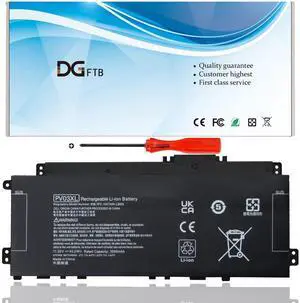 DGFTB PV03XL PP03XL 43.3Wh Laptop Battery for HP Pavilion x360 13-BB 14-DV 14M-DW 14-DK 15-EH 15-EH0000 14-dw0xxx 14-dw0xxx 14m-dw0xxx 14M-DW0023DX 14m-dw0013dx L83393-005 L83388-421 11.55V 43.3Wh