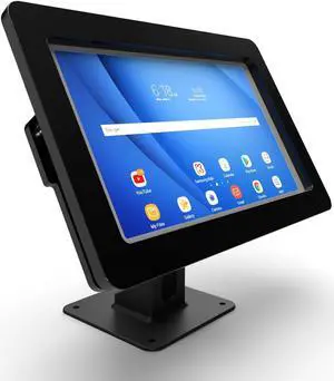 TABcare Anti-Theft Security Acrylic Case for Samsung Galaxy TAB A7 Lite 8.7" with 360 Swivel & 180 Tilting Mount for Desktop Stand or Wall (Black)