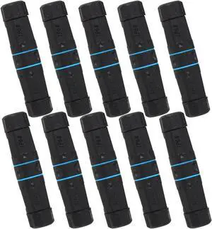 ANMBEST 10PCS M23 Shielded RJ45 Waterproof Cat5/5e/6 8P8C Connector IP67 Ethernet LAN Cable Connector Double Head Outdoor LAN Coupler Adapter Female to Female