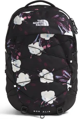 THE NORTH FACE Women's Borealis Commuter Laptop Backpack, TNF Black Winter Flowers Print, One Size