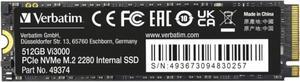 Verbatim 512GB SSD Vi3000 Internal Solid State Hard Drive PCIe NVMe M.2 2280