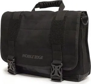 Mobile Edge ECO-Friendly Laptop Messenger Bag for Men and Women, for 14.1" PC and Compatible with MacBook 15", Cotton Canvas, Black