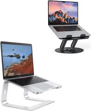 OMOTON Detachable Laptop Mount and 360 Rotating Laptop Stand for Desk