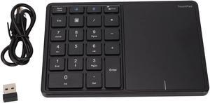 Estink 22 Keys Numeric Keypad, 2 in 1 Number Pad Kit with Touchpad 22 Keys BT4.2 2.4G C Charging 500mAh Battery Portable Numeric Keypad for Computer Laptop PC Desktop (Black)