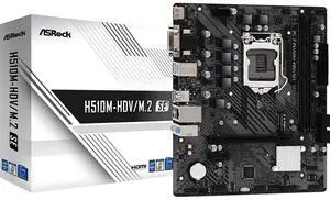 ASRock H510M-HDV/M.2 SE Motherboard DDR4 3200MHz HDMI, DVI-D, D-Sub 10th Gen Intel(r) Core(tm) 11th Gen Intel(r) Core(tm)(LGA1200) 128Mb AMI UEFI, BIOS