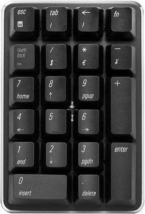 Qisan Holiday Sale 2.4G Wireless Mechanical Numeric Keypad GATERON Blue Switch Gaming Keypad 21 Keys Mini Numpad Portable Keypad Extended Layout Black Magicforce