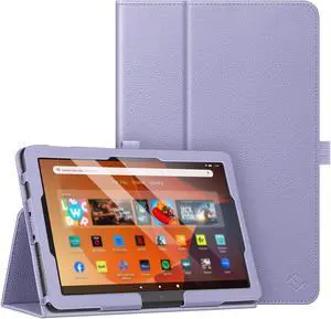 Fintie Folio Case for All-New Amazon Fire HD 10 and 10 Plus Tablet (13th/11th Generation, 2023/2021 Release) - Slim Fit Standing Cover with Auto Sleep/Wake, Lilac Purple