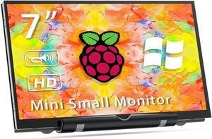 HAMTYSAN 7'' Raspberry Pi Display,800x480 HDMI Mini Small Monitor with Dual-Speaker,LCD Screen for Raspberry Pi 4/3/2/Zero/B/B+ Win11/10/8/7 (Non-Touch)