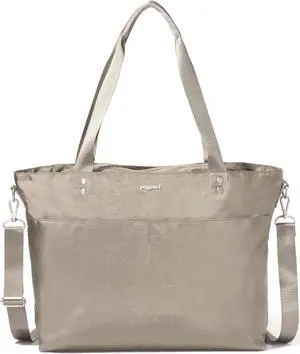 Baggallini Carryall Laptop Tote - Medium 12x19 Inch Travel Crossbody Shoulder Bag