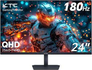 KTC 24" Gaming Monitor 180Hz 144hz Monitor QHD(2560x1440p) l Up to 1MS | Fast IPS Monitor |122% SRGB | 2X DP & 2X HDM| Tilt Xbox PS5 Switch|100x100mm VESA Compatible