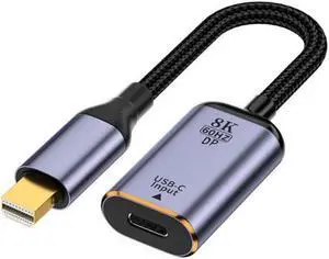 xiwai USB-C Type C Female Source to Mini Displayport DP 1.4 Sink HDTV Cable 8K@60hz 4K@120hz for Tablet Laptop