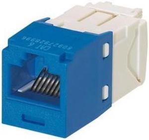 Panduit CJ688TGBU Mini-Com TX6 Plus Giga-Channel Cat6 Jack, Blue, Box of 50