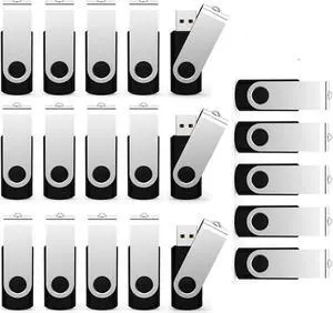 Maspen 20 Pack 16GB USB Flash Drive 2.0 Bulk USB Thumb Drives Memory Stick Jump Drive Zip Drives (16GB, 20 Pack)
