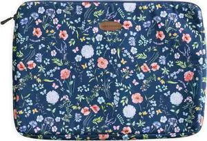 Maison d'Hermine Laptop Sleeve upto 13.5 inch Stain and water repellent Cotton canvas - Just Florals