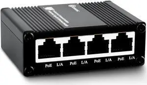 Atroodac 5 Ports Gigabit PoE+ Mini Ethernet Switch - 4 PoE+ @ 120W With 1 Uplink Port, 802.3at Enhanced Protection, Unmanaged Network Switch, Plug & Play, Sturdy Metal Housing, Desktop Design
