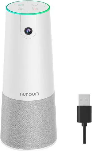 NUROUM C20(2nd Gen) HD Conference Webcam, 1080P Video Conferencing Camera with Microphone and Speaker, All in One Computer Camera for Desktop, 13ft Voice Pickup, AI Noise-Cancellation, USB Plug&Play